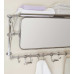 Wallace Gentry Home полочка для полотенец с зеркалом и крючками для одежды, классика, хром, золото, никель