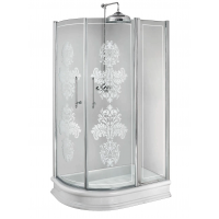 Gentry Home Arcadia душевое ограждение классика угловое полукруглое 120х80 см