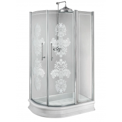 Gentry Home Arcadia душевое ограждение классика угловое полукруглое 120х80 см