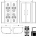 Gentry Home Arcadia душевое ограждение классика угловое полукруглое 120х80 см