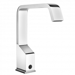 30511 Электронный сенсорный смеситель для раковины Rettangolo XL Gessi хром, матовая сталь, белый, черный