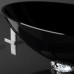 Collier Glass Design овальная накладная раковина из черного хрусталя 51х35см
