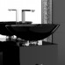 Collier Glass Design овальная накладная раковина из черного хрусталя 51х35см