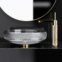 Glo Ball Crystal Ramada Glass Design круглая накладная хрустальная раковина 44 см.