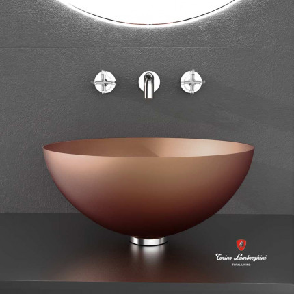 Tonino Lamborghini Glass Design круглая дизайнерская раковина накладная MOONSHINE Tonino Lamborghini Glass Design круглая дизайнерская раковина накладная MOONSHINE