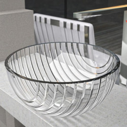 Marinus Glass Design круглая накладная раковина из хрусталя 43 см В НАЛИЧИИ