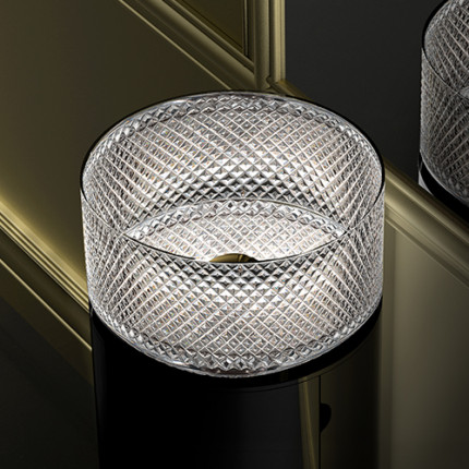 Villa Glass Design раковина из хрусталя круглая 33 см, H 18 см