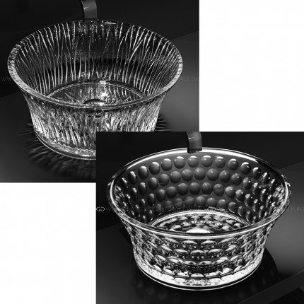 Vole Glass Design накладная хрустальная круглая раковина Vole Glass Design накладная хрустальная круглая раковина