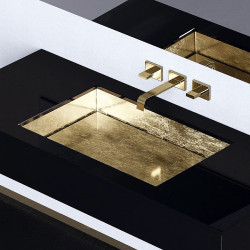 Glass Design Lux Sotto раковина встраиваемая под столешницу, сусальное золото