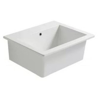 Forty3 Globo раковина хозяйственная 60*50*h25см с переливом, керамика, белая