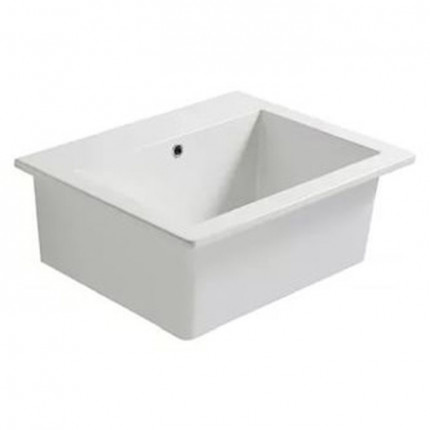 Forty3 Globo раковина хозяйственная 60*50*h25см с переливом, керамика, белая