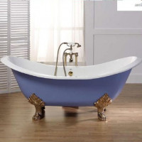 THYM Bleu Provence ванна чугунная классика на лапах 1540х750 1700х760 1800х770