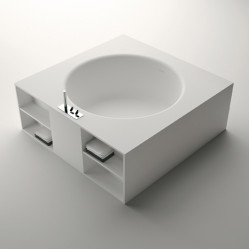 RIHO TARRAGONA ванна квадратная с полками отдельностоящая