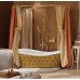 LINEATRE Gold ванна овальная из акрила, классика, с обшивкой из золотой кожи 175х62 см