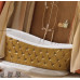 LINEATRE Gold ванна овальная из акрила, классика, с обшивкой из золотой кожи 175х62 см