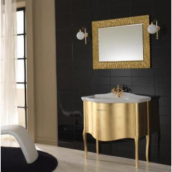 QUEEN BMT Комплект мебели классика для ванной комнаты 109 x 61 x 200h, отделка листами золотой или серебряной фольги (на заказ)