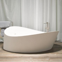 DUNE Antonio Lupi ванна круглая асимметричная свободностоящая 172х168 см H64 из искусственного камня