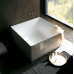 Atmosfere Quadrata Colacril ванна отдельностоящая из искусственного камня квадратная 120x120 белая или черная