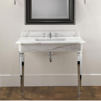 Epoque Console Devon Devon Консоль нео-классика под раковину со столешницей из мрамора и металлическими ножками хром золото никель