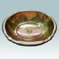 Falling Leaves Gold & Platinum раковина для ванной с рисунком листья на фоне золото или платина Atlantis Porcelain Art