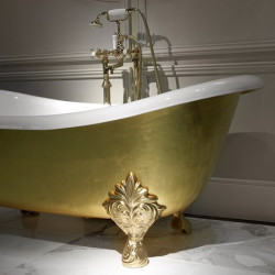 Mida Devon Devon ванна чугунная на лапах снаружи покрыта золотыми листами 24 карата