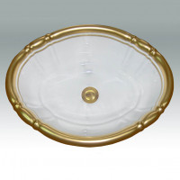 AP-1500 Classic Gold Border Gold & Platinum раковина Atlantis Porcelain Art