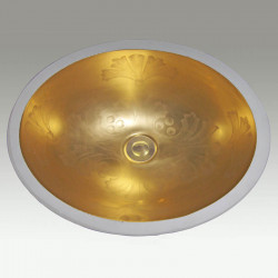 Mirage раковина с золотым орнаментом аканта на золотом фоне Atlantis Porcelain Art
