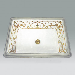 Golden Gates раковина с золотым (или платиновым) орнаментом садовая решетка Atlantis Porcelain Art