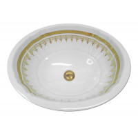 Limoges Gold & Platinum раковина для ванной с риунком по мотивам декора лиможского фарфора