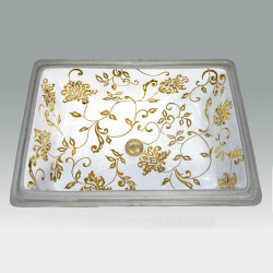 Mille Fleurs Gold & Platinum раковина с цветочным рисунком золото или платина Atlantis Porcelain Art