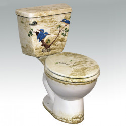 AP-3001 Bird Land Decorated Toilets унитаз Atlantis Porcelain Art