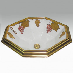 Golden Vineyard раковина с рисунком виноград Atlantis Porcelain Art
