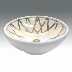 Dapres & Tassels раковина для ванной с золотым или платиновым орнаментом Atlantis Porcelain Art