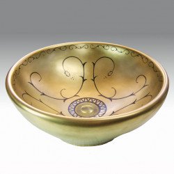 Pompey Gold & Platinum раковина для ванной золото или платина с классическим орнаментом Atlantis Porcelain Art