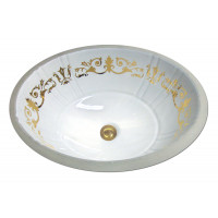 AP-1424 Old World Scrolls Gold & Platinum раковина Atlantis Porcelain Art