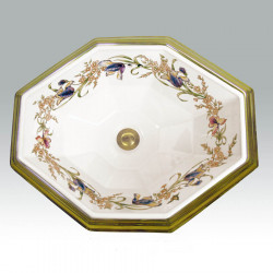 AP-1503 Spring Wreath Gold & Platinum раковина Atlantis Porcelain Art