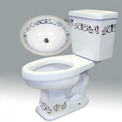 AP-3002 Old World Scrolls Decorated Toilets унитаз Atlantis Porcelain Art