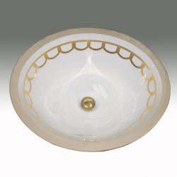 AP-1420 Scallops Gold & Platinum раковина Atlantis Porcelain Art