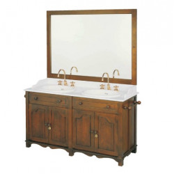 art. 4284 Linea Toscana & Ottocento Мебель для ванной с зеркалом и мраморной столешницей Bianco Cristallino