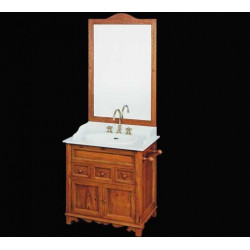 art. 4489 Linea Toscana & Ottocento Мебель для ванной из дерева в отделке LS с зеркалом и мраморной столешницей bianco Carrara