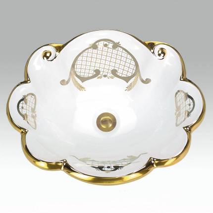 AP-1504 Royal Treasure Gold & Platinum раковина Atlantis Porcelain Art