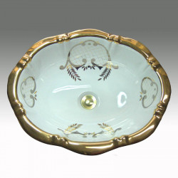 AP-1510 Royal Treasure Gold & Platinum раковина Atlantis Porcelain Art