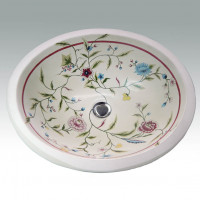 English Trellis раковина для ванной с английским цветочным декором Atlantis Porcelain Art