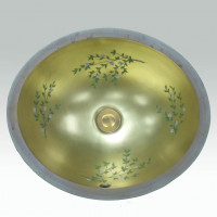 AP-1420 Oriental Blossom Gold & Platinum раковина Atlantis Porcelain Art