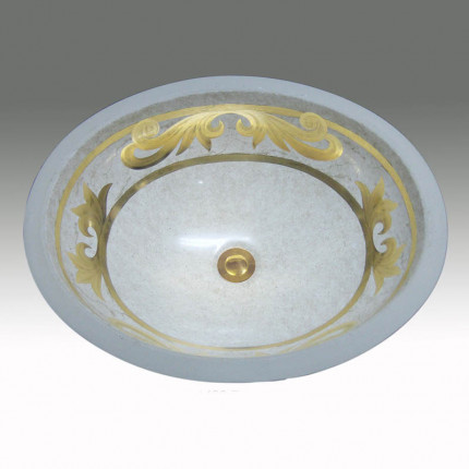 AP-1420 Toscany Gold Gold & Platinum раковина Atlantis Porcelain Art
