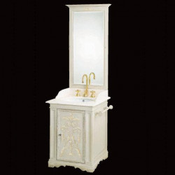 art. 8539/PD Linea Rinascimento Мебель для ванной из дерева в отделке Policromo (полихром) с декором Bianco Cristallino