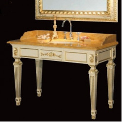 art. 8544 Linea Rinascimento Мебель для ванной из дерева в Имперском стиле Bianco Cristallino