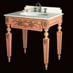8559 Linea Rinascimento Мебель для ванной из дерева с позолоченной резьбой в Имперском стиле Bianco Cristallino