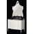 art. 8582/W Linea Rinascimento Мебель для ванной из дерева с кассетницами в отделке Bianco (белый), мраморной столешницей Nero Marquina Bianco Cristallino +492 100 руб.