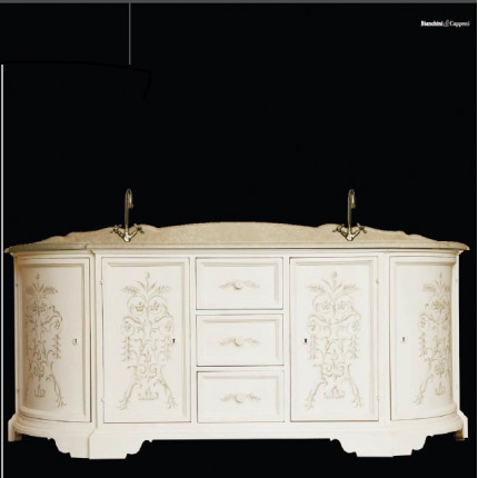 Linea Rinascimento Bianchini Capponi Мебель для ванной классика из дерева на 2 раковины с декором